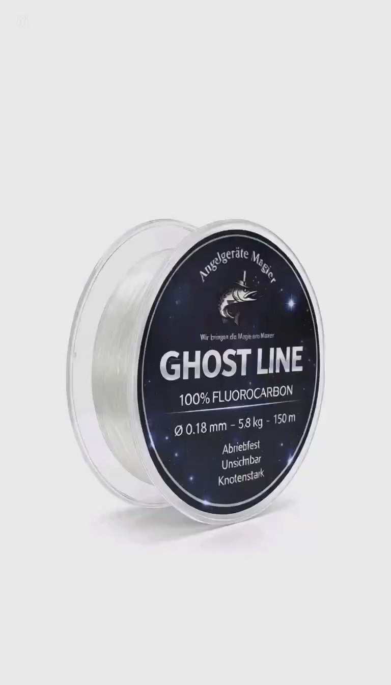 Ghost Line 100% Fluorocarbon Angelschnur 150m FC Vorfach Forelle Barsch Zander