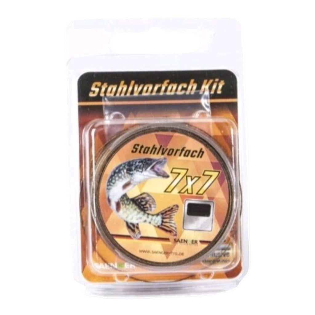 Sänger Stahlvorfach Kit 7x7 inkl. Klemmhülsen  6 kg / 9 kg/ 12 kg/ 15 kg/ 18 kg