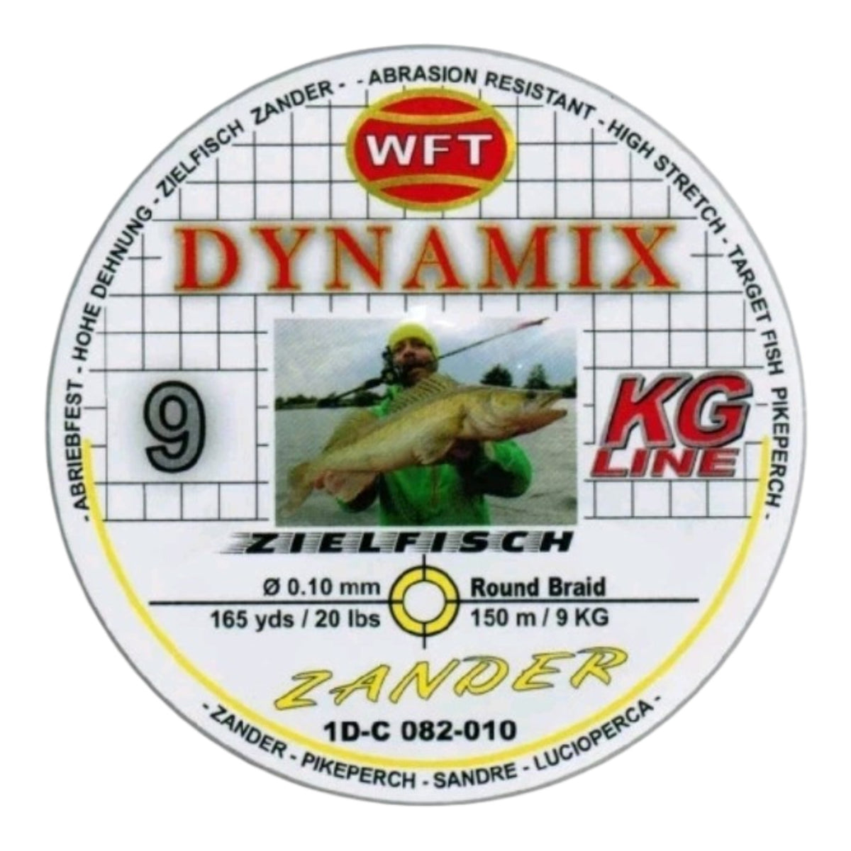 WFT Round Dynamix Zander yellow 150m, geflochtene Angelschnur
