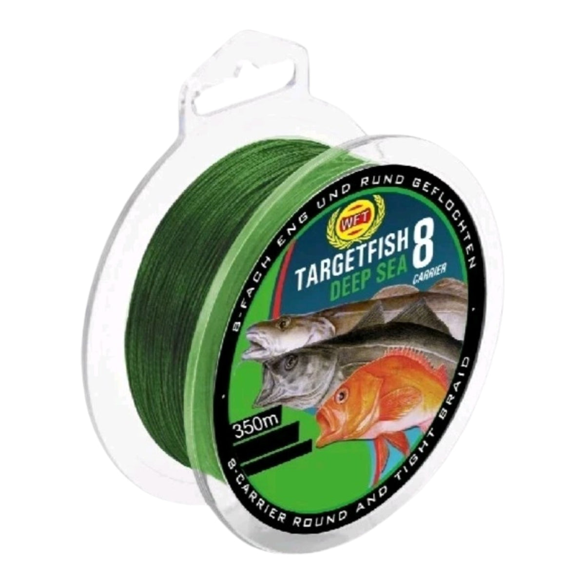 WFT Targetfish 8 Deep Sea 350m 8-fach geflochten Angelschnur Grün