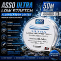 Asso Ultra Low Stretch 50 m Flurocarbon Coated Angelschnur Vorfachschnur