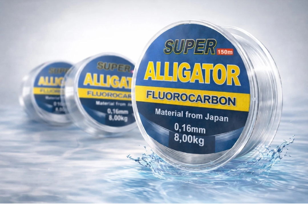 Super Alligator Fluorocarbon Angelschnur 150m FC Vorfach Barsch Zander Hecht