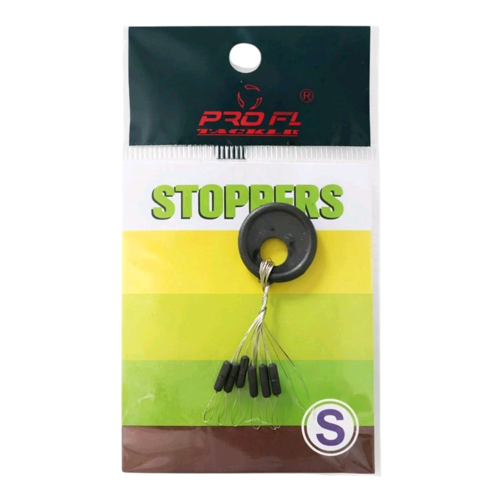 150x Schnurstopper Gr. S Schwarz Posenstopper Set Angeln 25x Pack