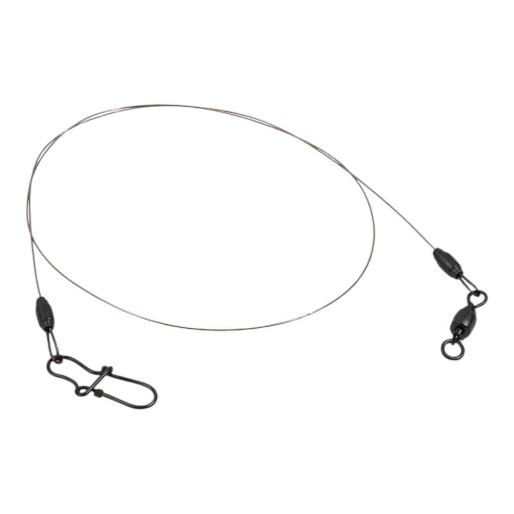 Sänger 1x7 Stahlvorfach Spin Rig mit Wirbel & Snap – Hechtvorfach 30–70cm 6–15kg