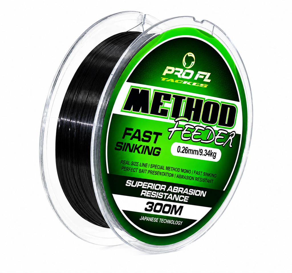 300m Method Feeder Angelschnur Schwarz Fast Sinking Fluorocarbon Coating Karpfen