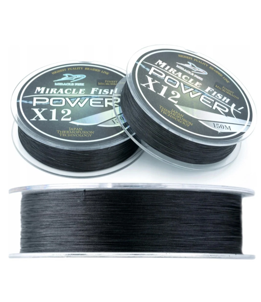Miracle Fish Power x12 Geflochtene Angelschnur 150 m 12-fach Hecht Zander Braid