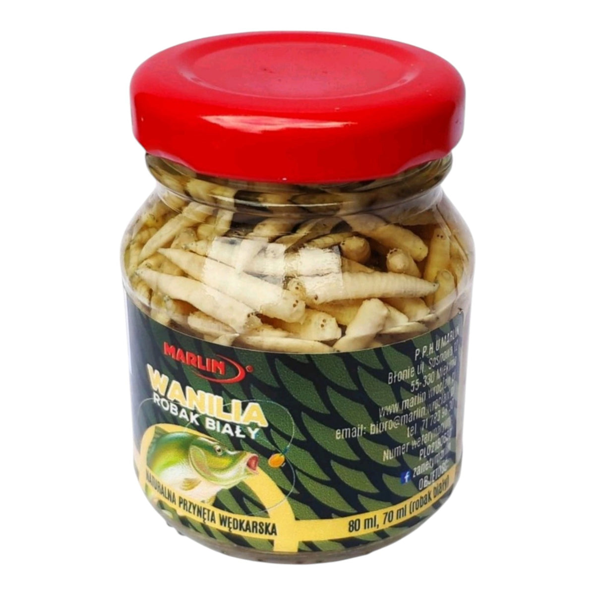 Maden im Glas Vanille haltbar | 80 ml & 320 ml | sofort einsatzbereit Angelköder