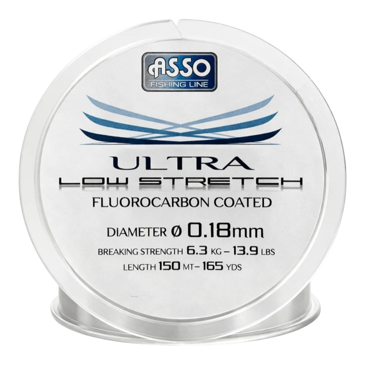 Asso Ultra Low Strech 150 m Angelschnur Fluorocarbon Coated transparent