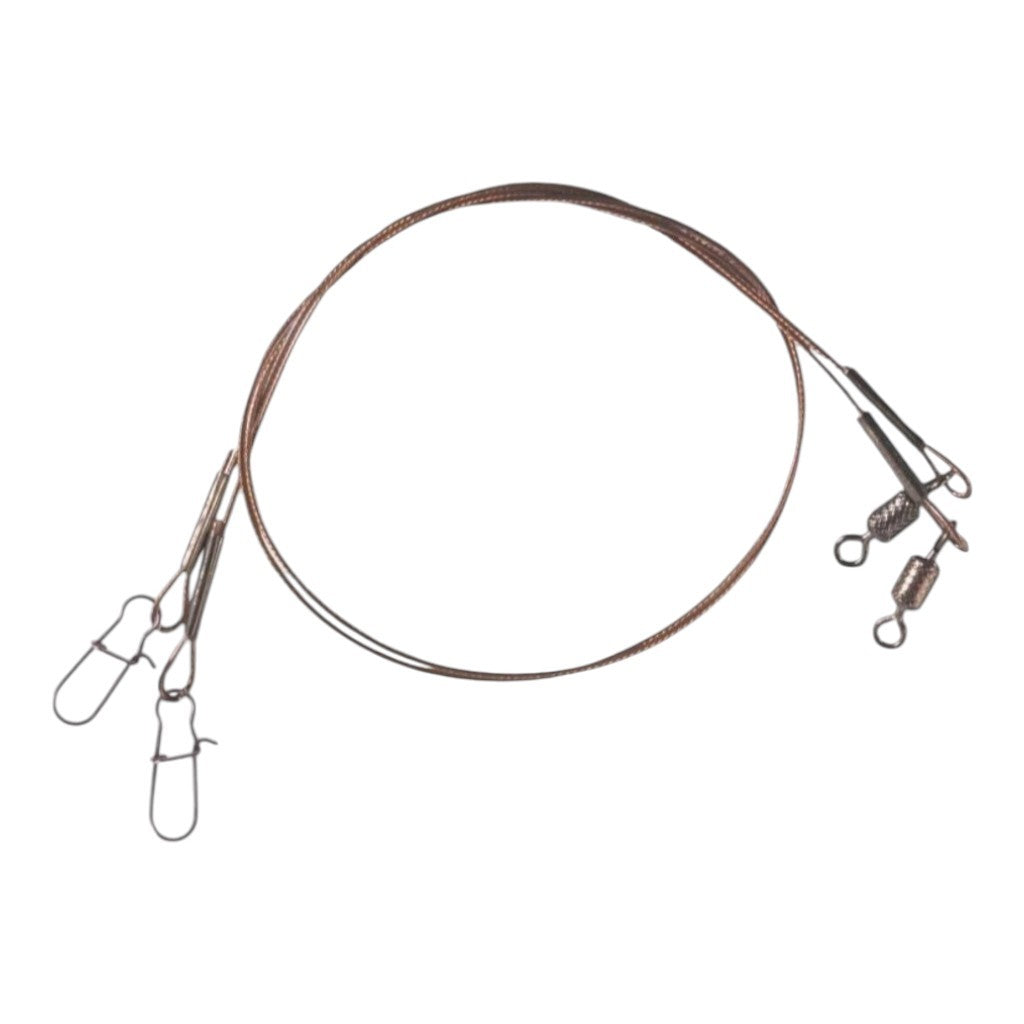 BALZER 1x7 Niroflex Karabiner/Wirbel 25cm  6 Kg  / 9 Kg Vorfach